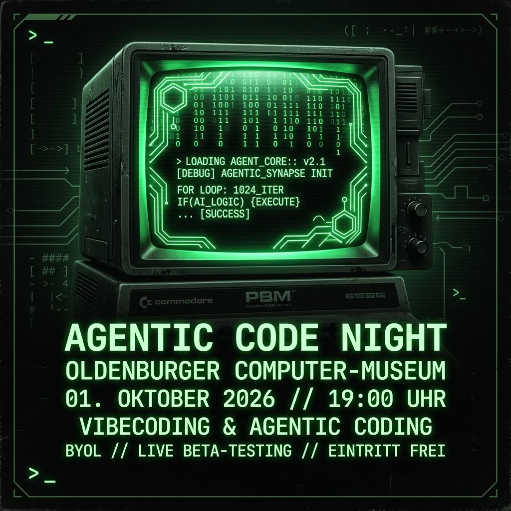 Agentic Code Night Oldenburg: 50 Jahre Computergeschichte treffen auf Agentic Coding - Image 1