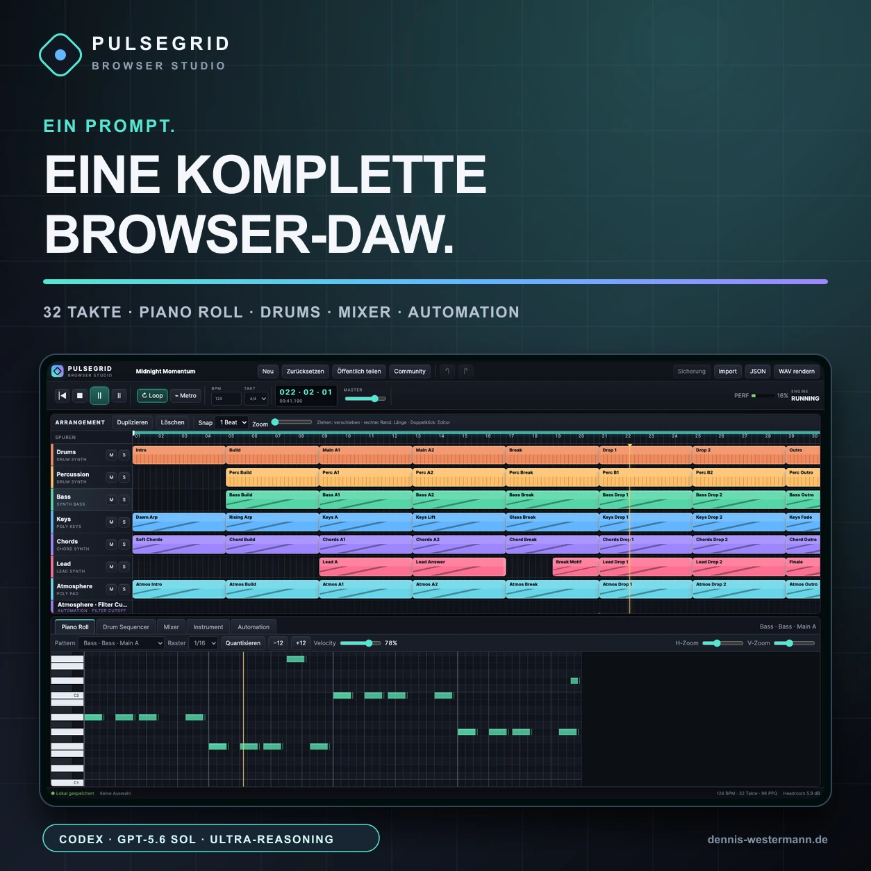 Ein Prompt, eine komplette Browser-DAW – und sie macht wirklich Musik 🎛️🤯 - Image 1
